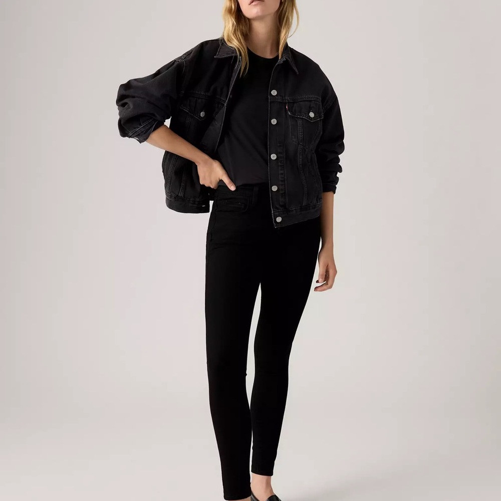 720 super skinny black jeans 28M